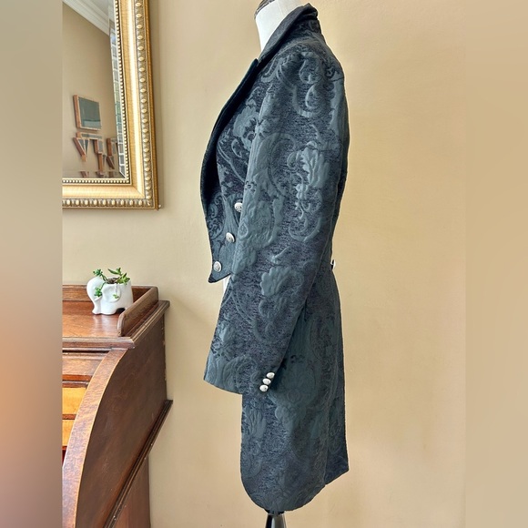 Shrine of Hollywood Victorian Tailcoat Black Tapestry Victorian Velvet Men's S - Picture 7 of 16